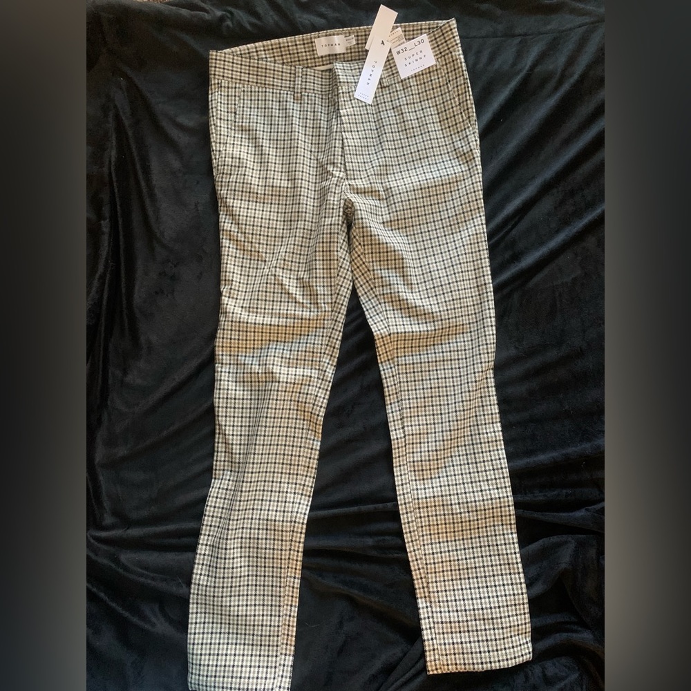 Topman plaid trouser pants